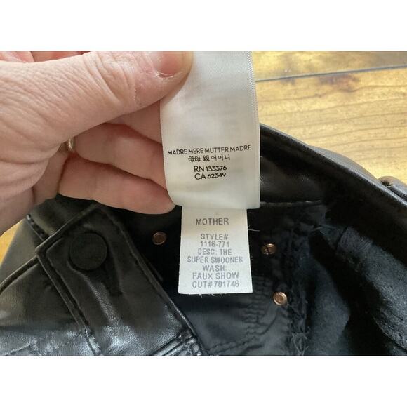 MOTHER The Super Swooner in Wax On, Wax Off Black Size 31 - Picture 7 of 13